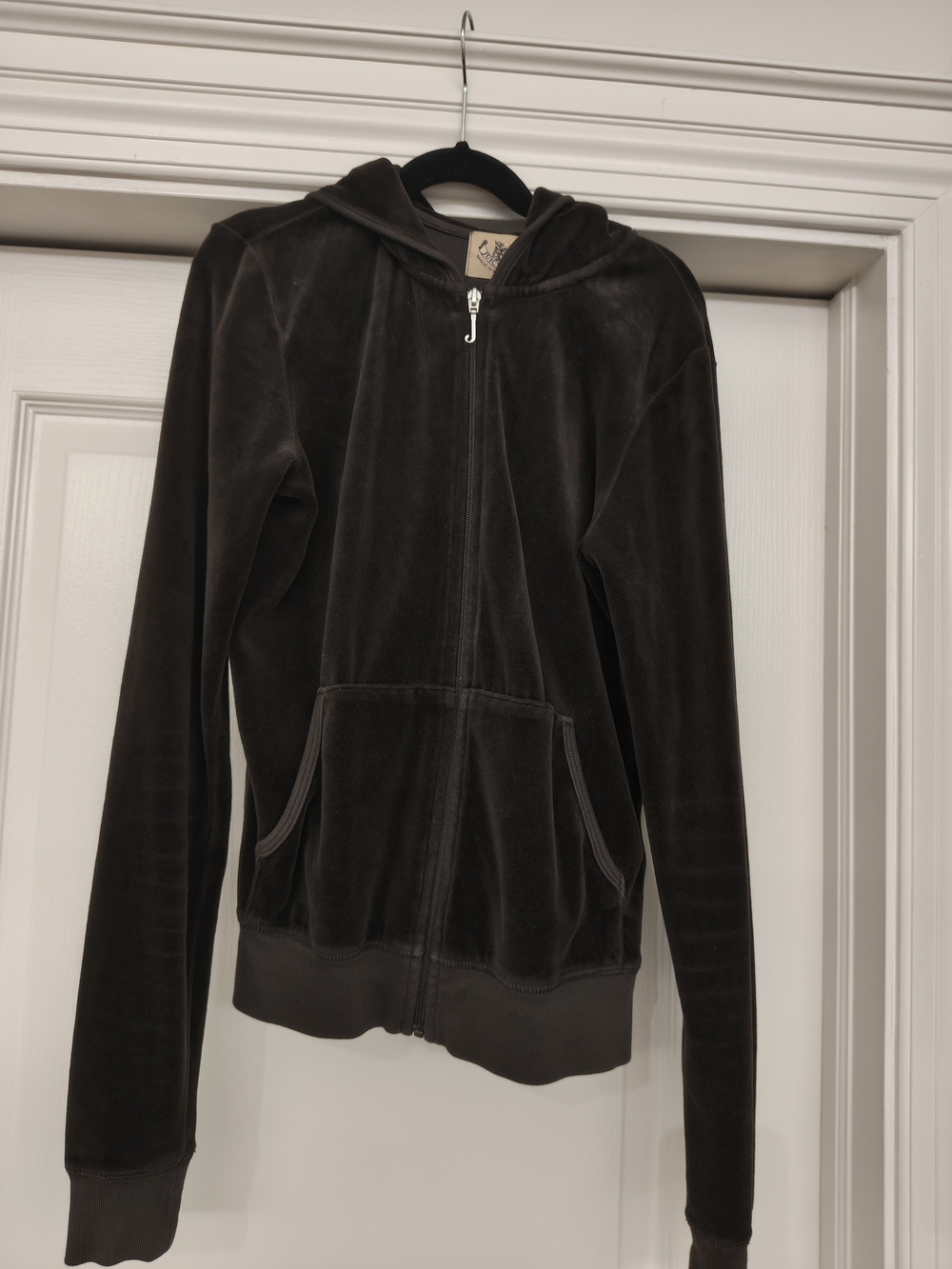 Y2K Vintage Juicy Couture Chocolate Brown Velour Zip Hoodie